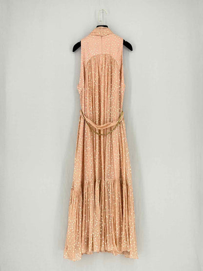 ZIMMERMANN Peach Size Large Midi Dress