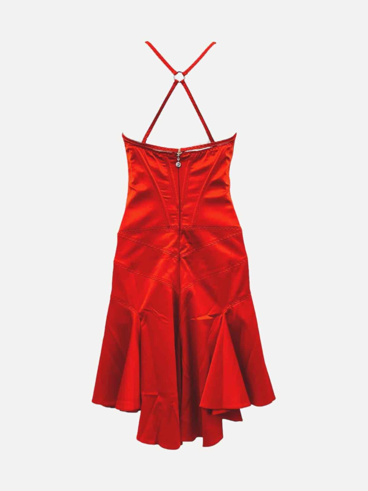 JUST CAVALLI Corset Red Dress