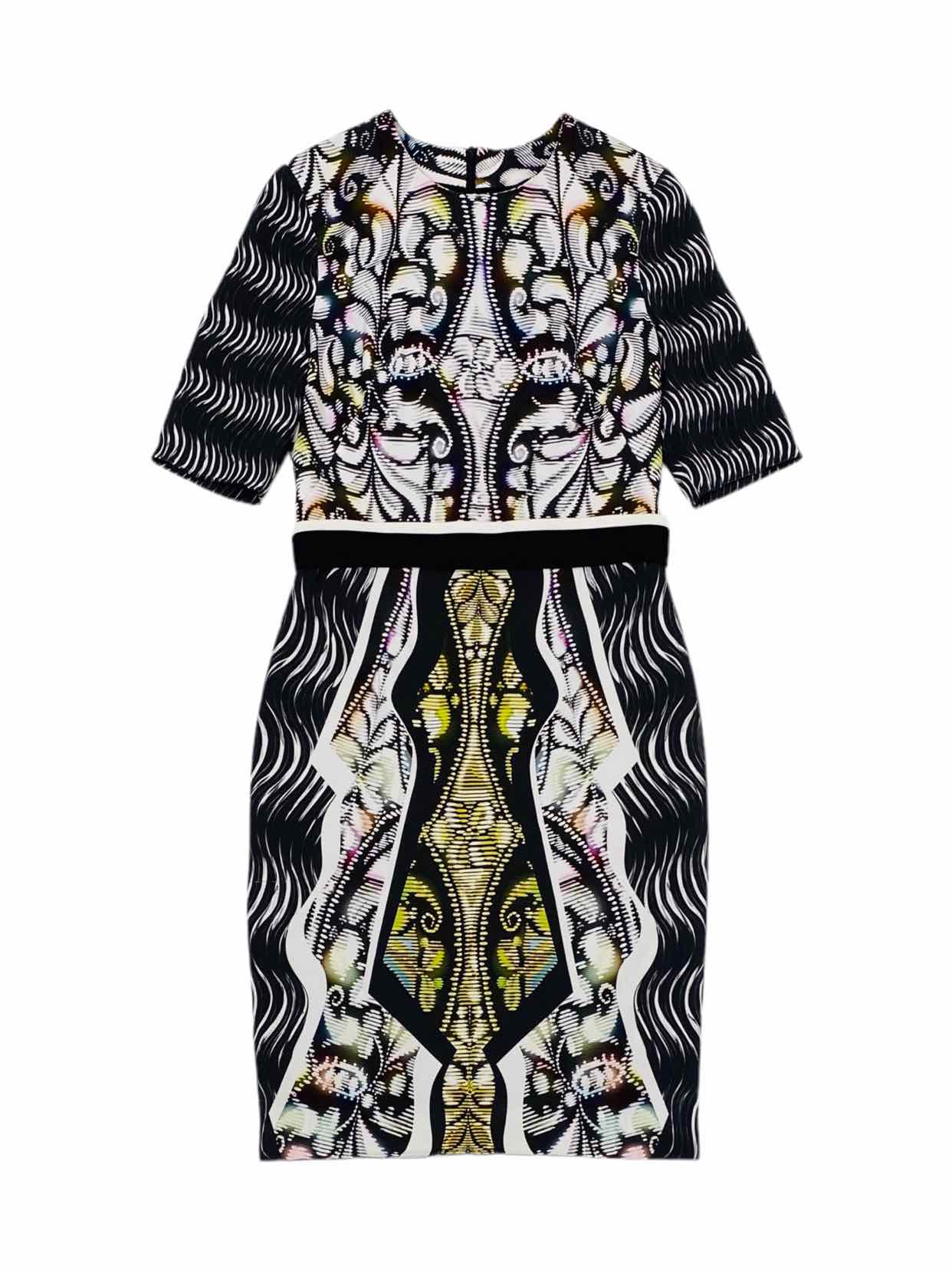 PETER PILOTTO Black & White Size US 8 Knee Length Dress