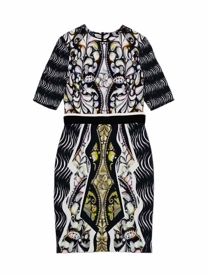 PETER PILOTTO Black & White Size US 8 Knee Length Dress