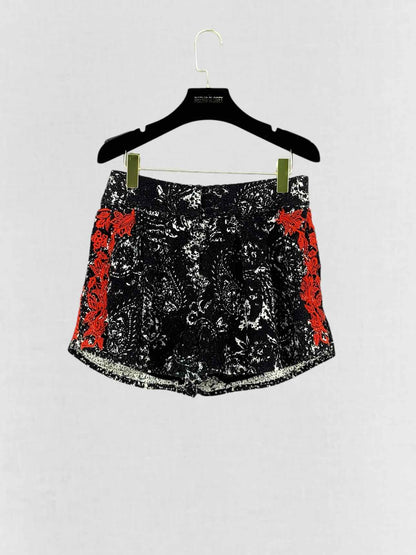 ISABEL MARANT Black & Red Size US 6 Top & Shorts Outfit