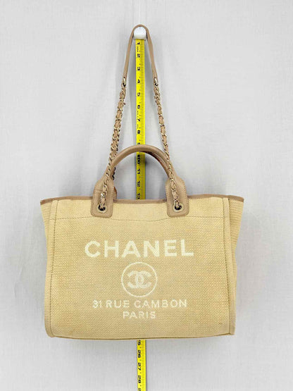 CHANEL Deauville Beige Tote Bag