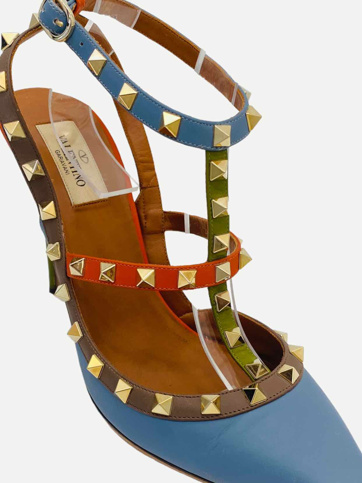 VALENTINO Rockstud Blue Multicolor Pumps