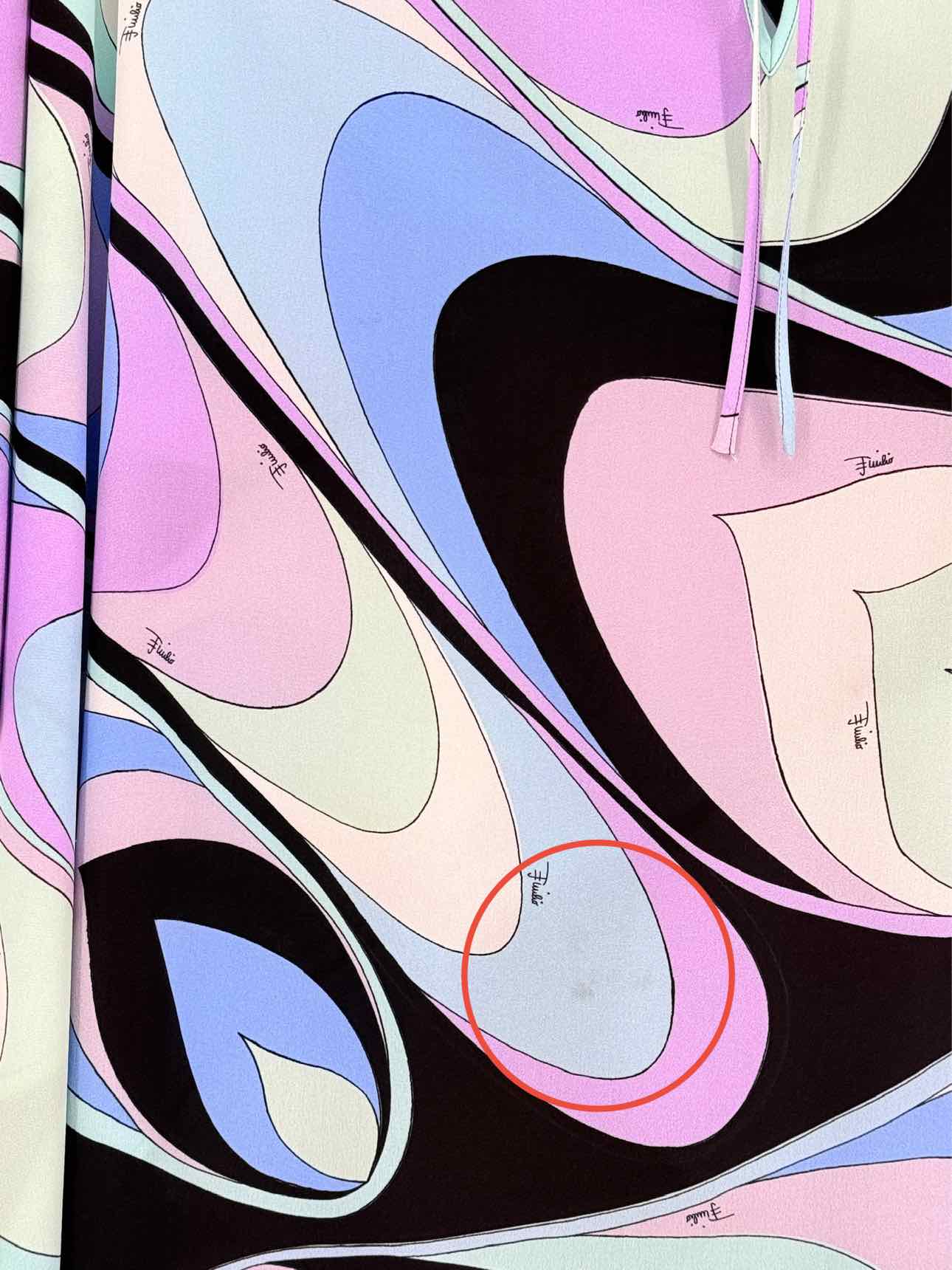 PUCCI Blue Multicolor Onde-Print Size US 8 Long Dress