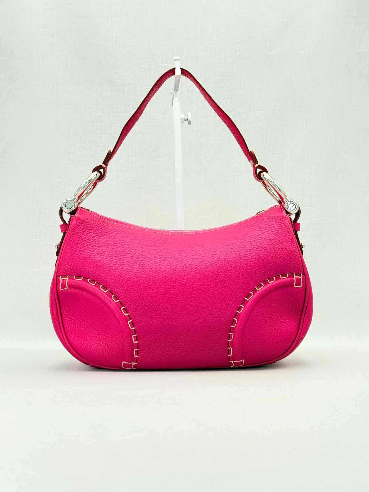 BURBERRY Stitched Pink Shoulder Bag