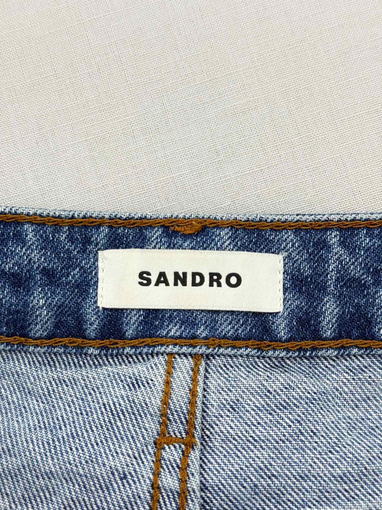 SANDRO Kitty Double High waisted Blue Size US 6 Jeans