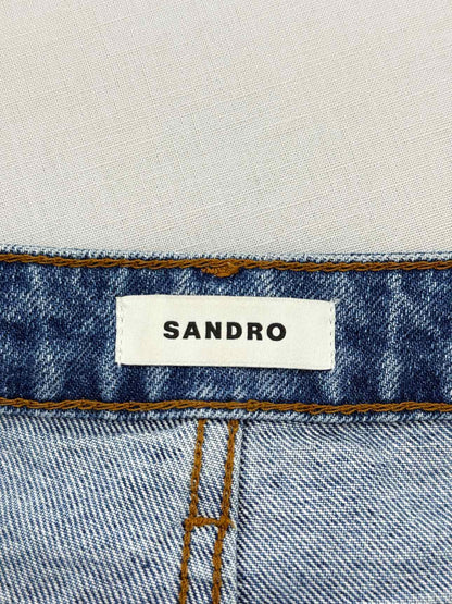 SANDRO Kitty Double High waisted Blue Size US 6 Jeans