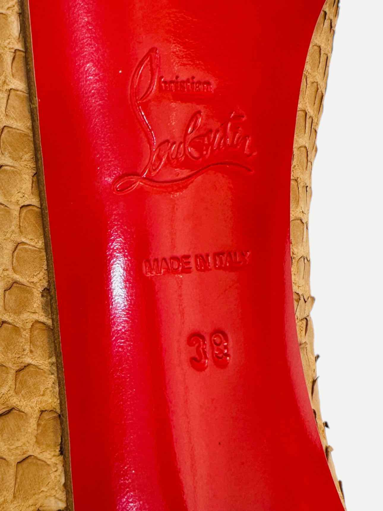 CHRISTIAN LOUBOUTIN Very Prive Brown Size EU 38 Pumps