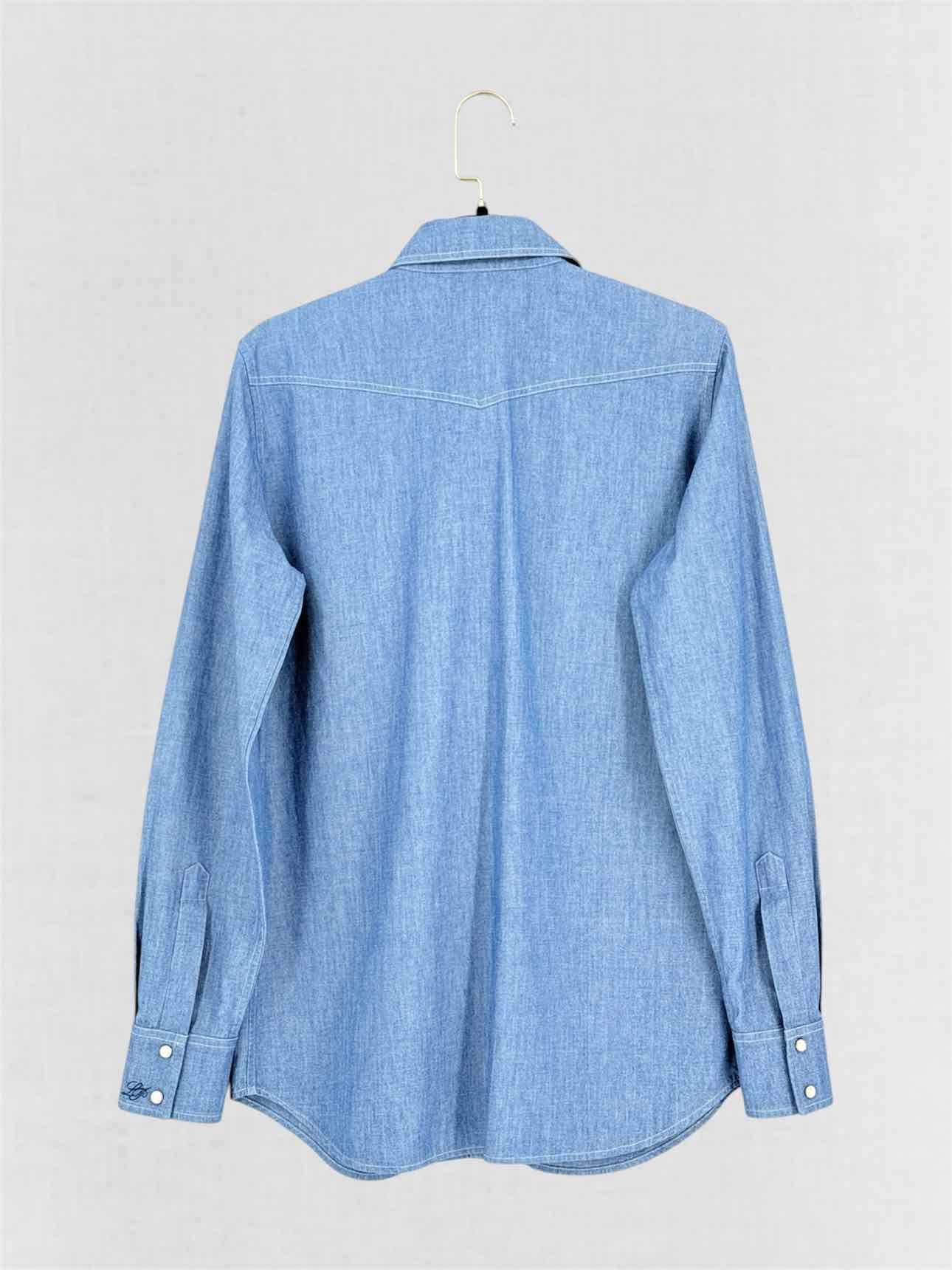 LORO PIANA Chambray Blue Size US 4 Shirt