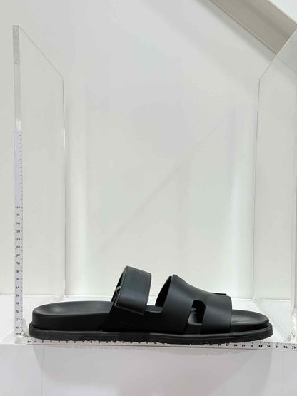 HERMES Chypre Black Size EU 45 Sandals