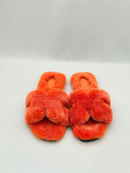 HERMES ORAN Orange Size EU 38 Sandals