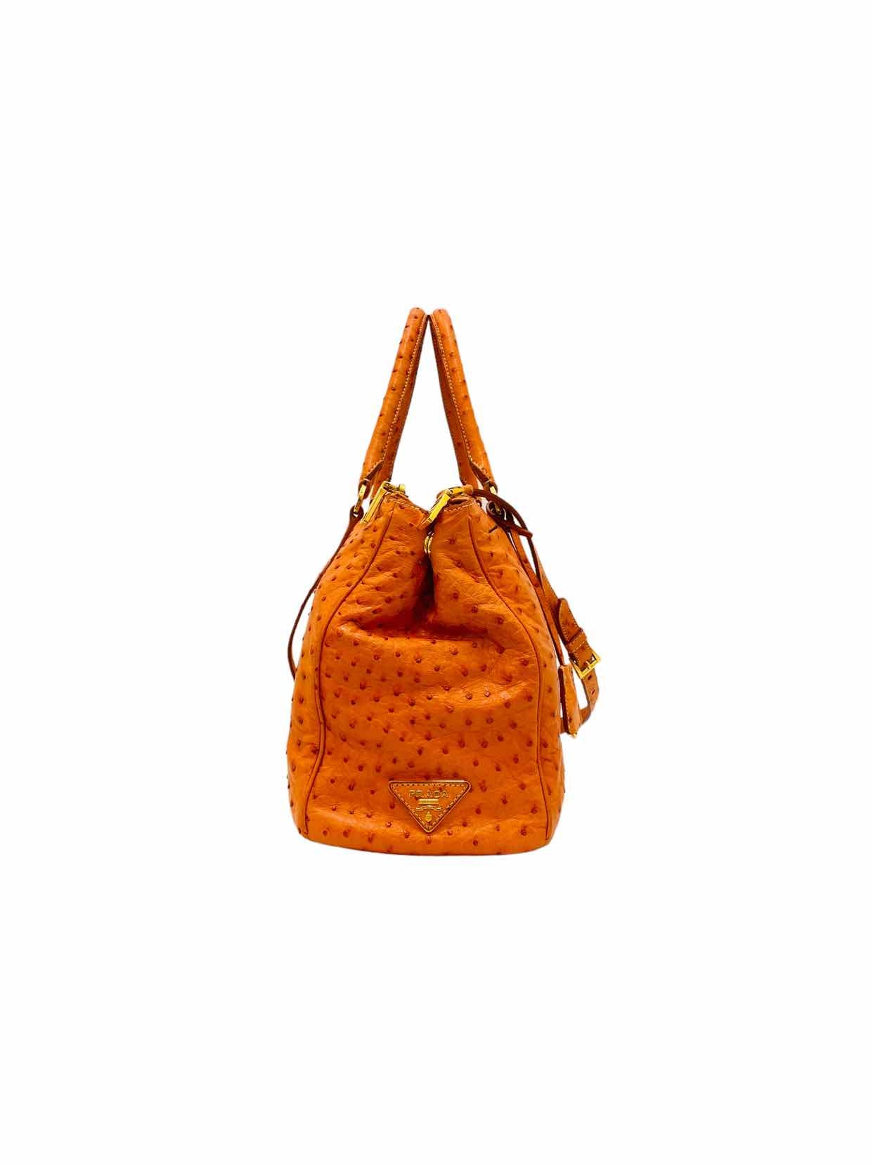 PRADA Double Zip Orange Top Handle