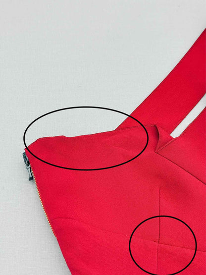 ROLAND MOURET One Shoulder Red Size US 6 Jumpsuit