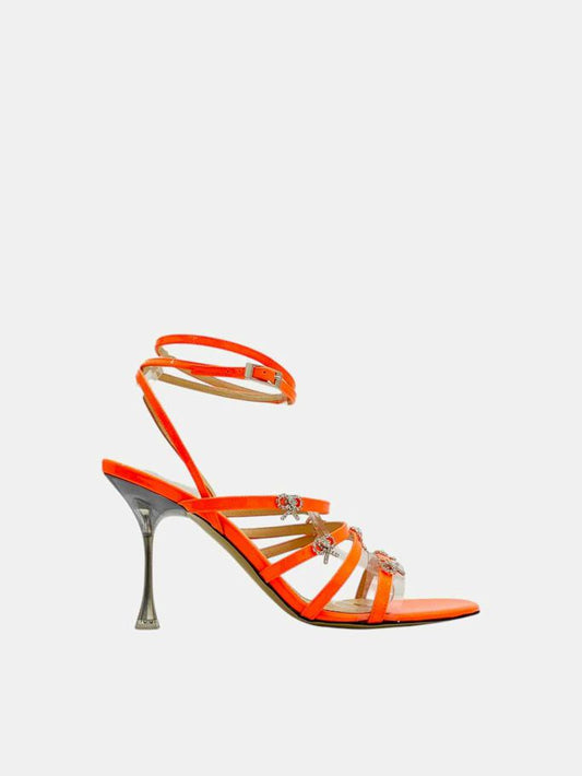 MACH & MACH Camille Orange Heeled Sandals 39