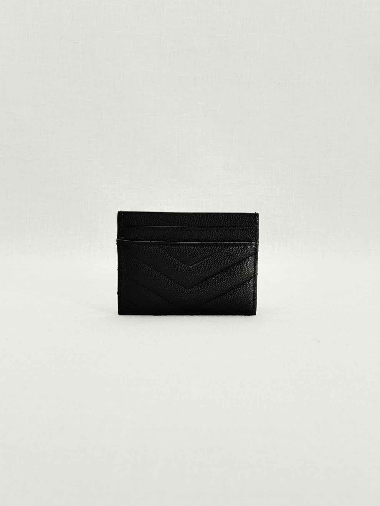 SAINT LAURENT Black Monogram Card Holder
