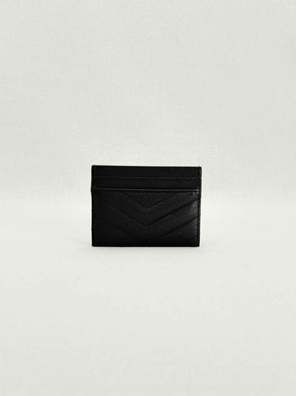 SAINT LAURENT Black Monogram Card Holder