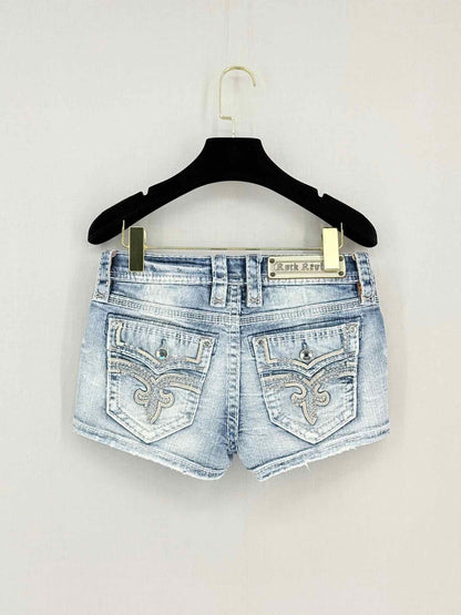 ROCK REVIVAL Pecola Faded Blue Size 25 Shorts