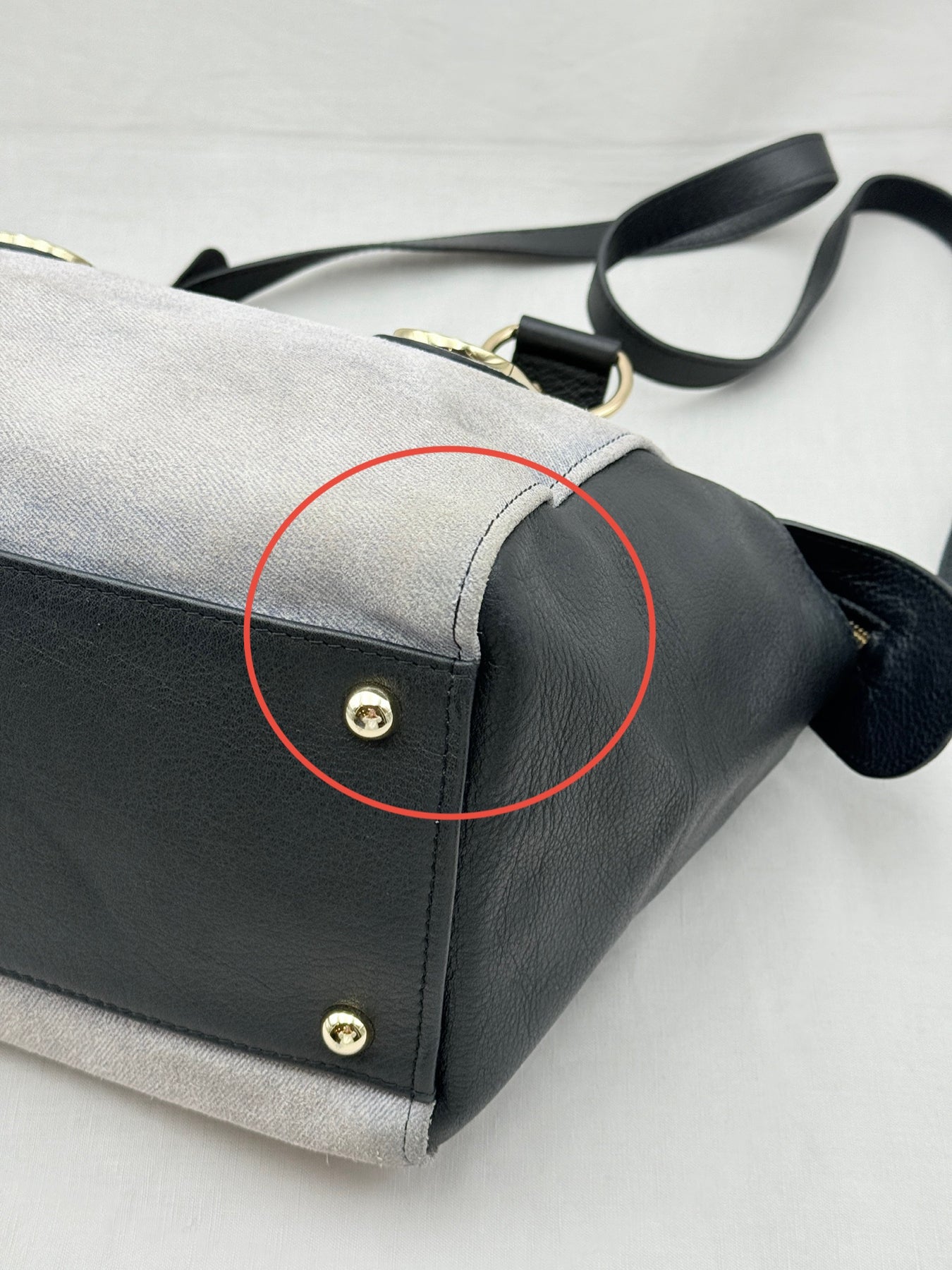 SEE BY CHLOE Paige Grey & Black Shoulder Bag