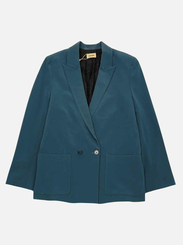 ZADIG & VOLTAIRE Double Breasted Blue Size US 10 Jacket