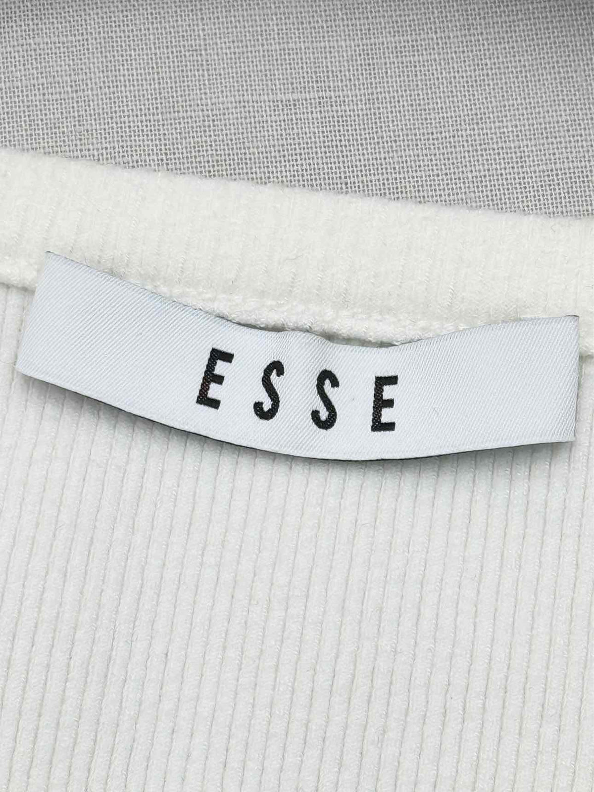 ESSE White Ribbed Size US 10 Tank Top