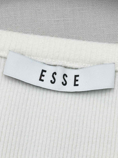 ESSE White Ribbed Size US 10 Tank Top