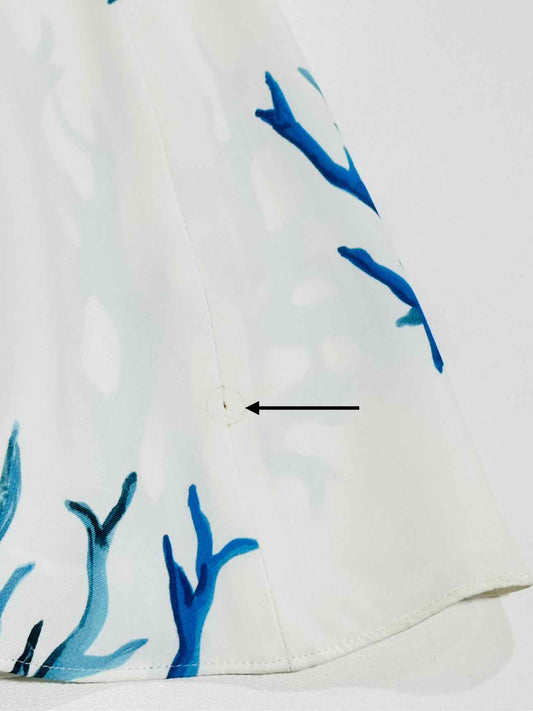 INGIE PARIS White w/ Blue Print Size US 8 Short Dress