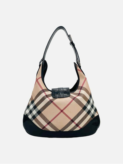BURBERRY Brooke Beige & Black Nova Check Hobo bag