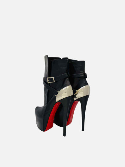 CHRISTIAN LOUBOUTIN Equestria Black Ankle Boots 36