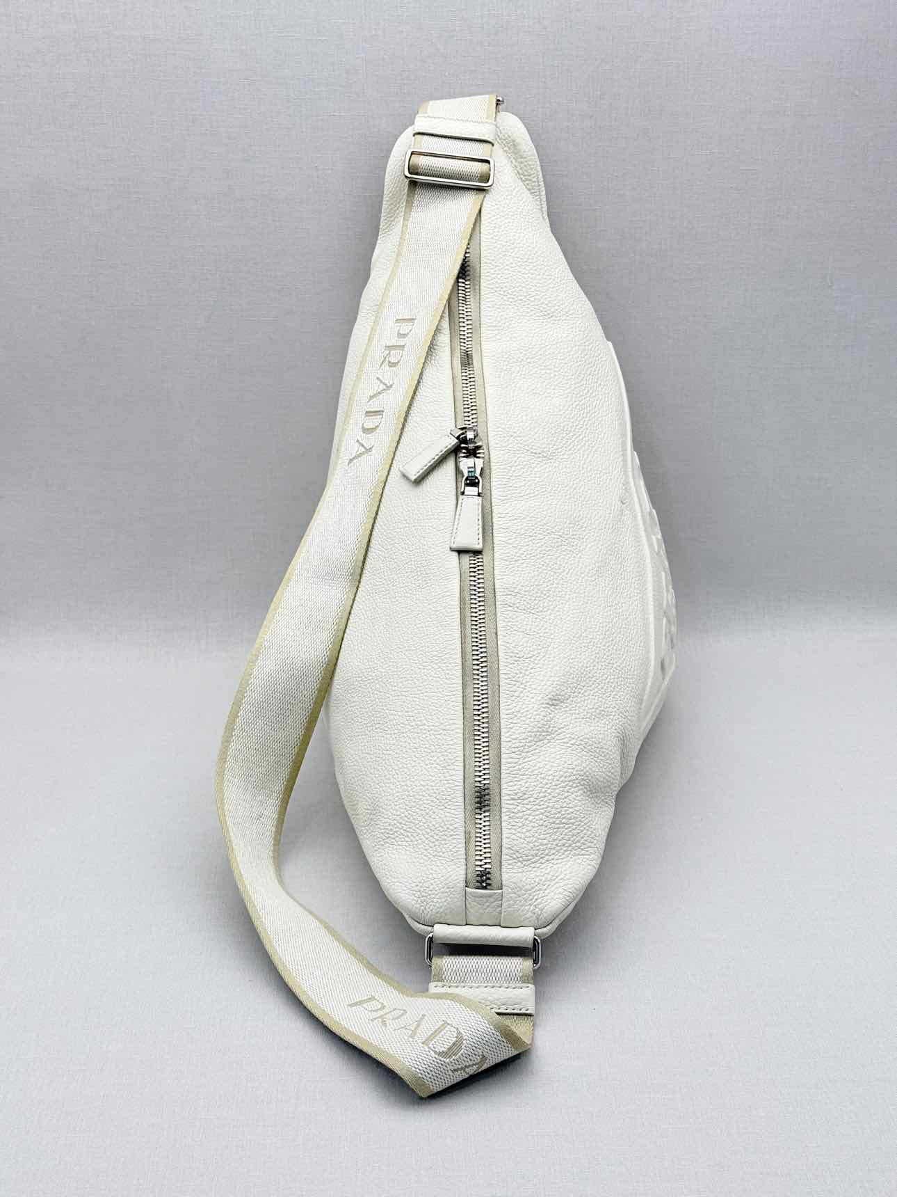 PRADA Triangle Off-white Shoulder Bag