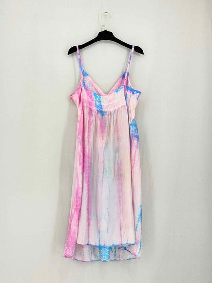 BUTTERFLY Pink Multicolor Size US 10 Knee Length Dress