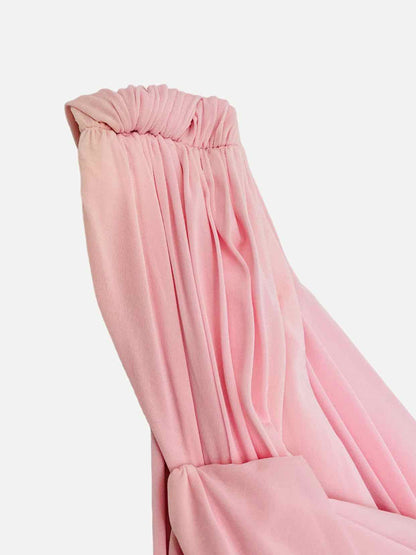 ZAC POSEN Ruched Baby Pink Long Dress