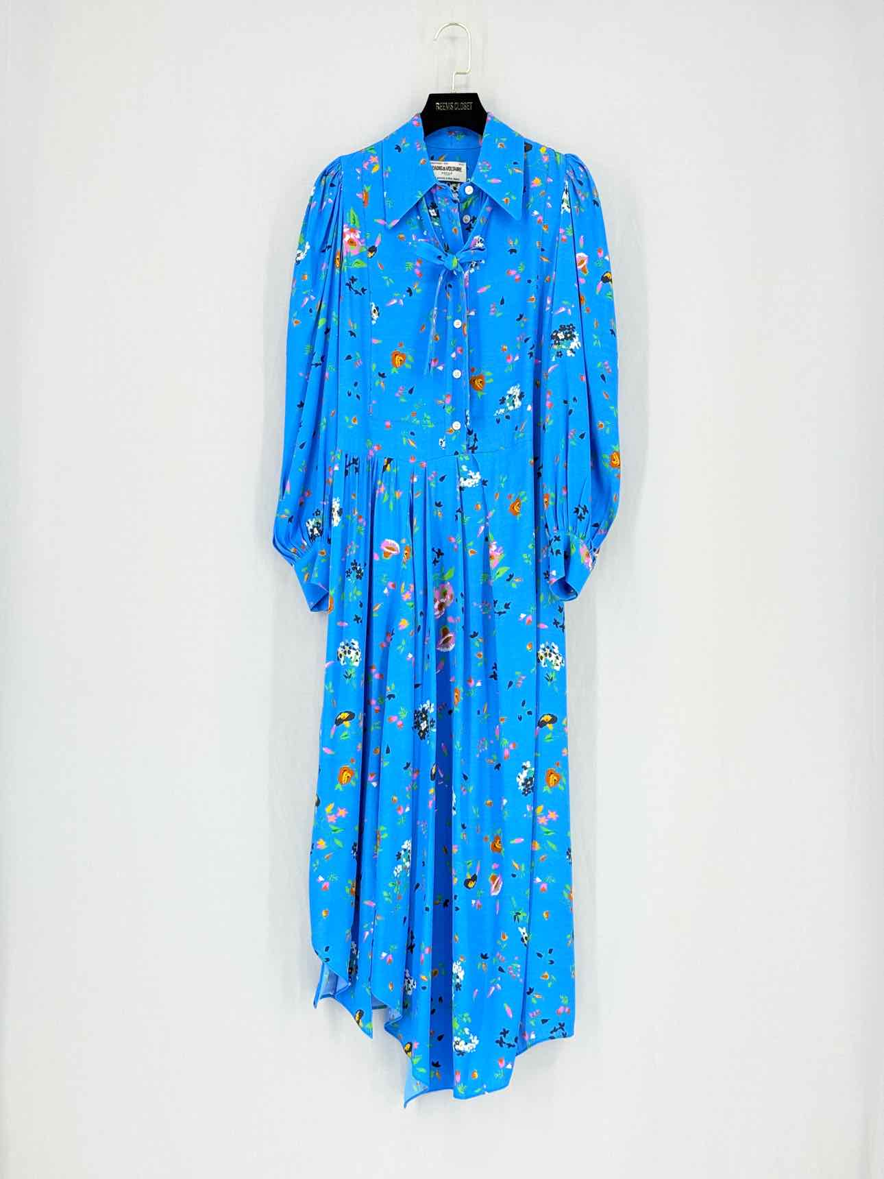 ZADIG & VOLTAIRE Ruselia Blue Size XSmall Midi Dress