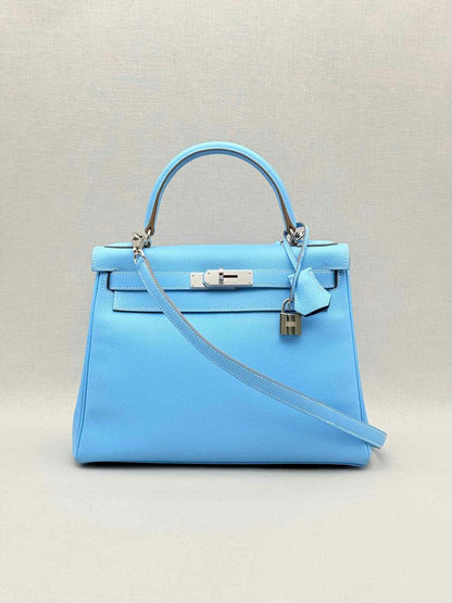 HERMES Kelly Sellier Bleu Du Nord Top Handle
