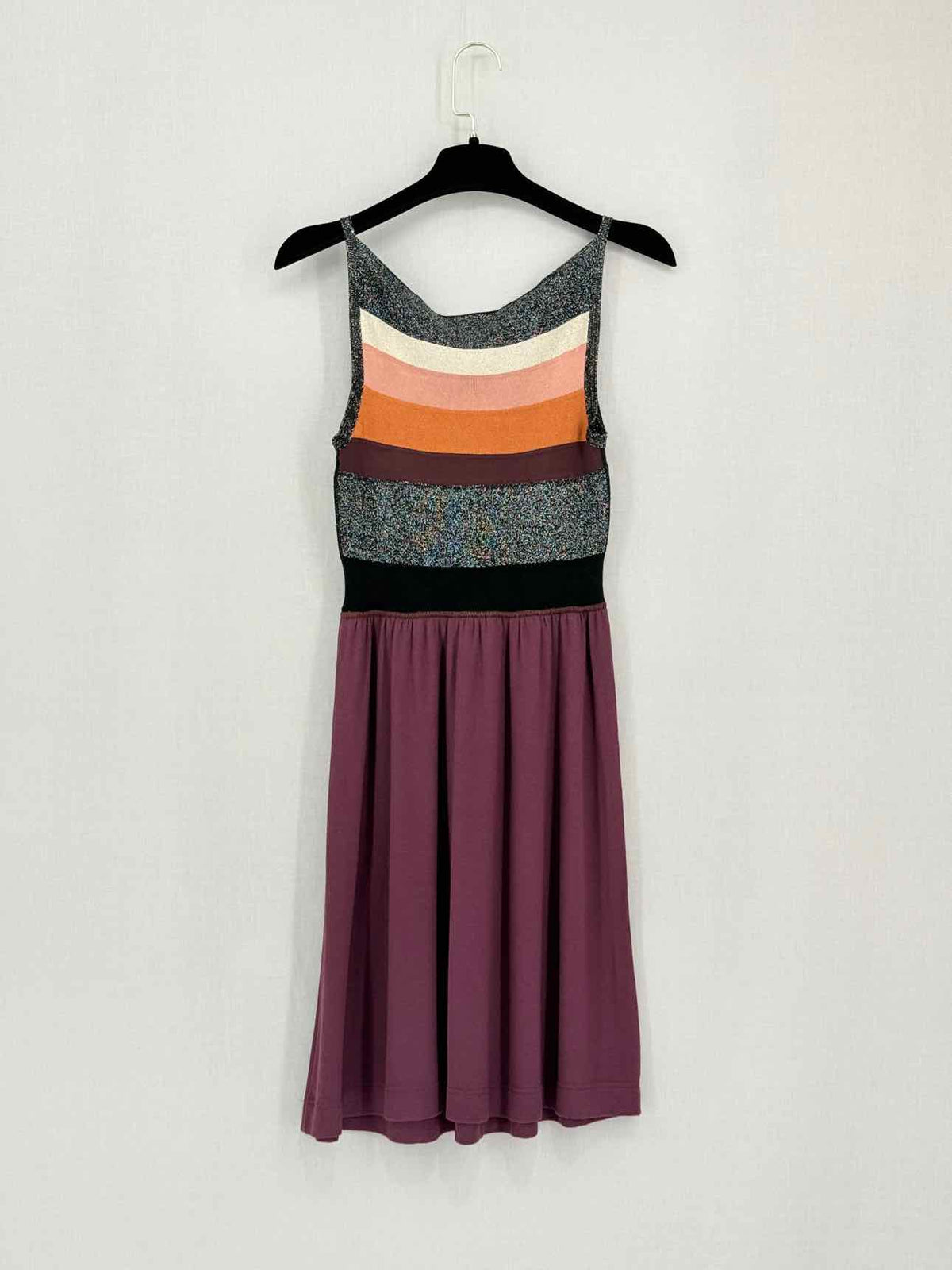M MISSONI Burgundy Multicolor Size US 4 Short Dress