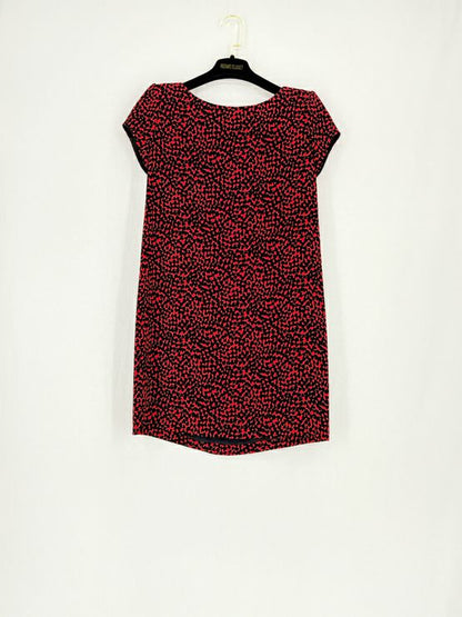 SAINT LAURENT Red & Black Size US 6 Short Dress