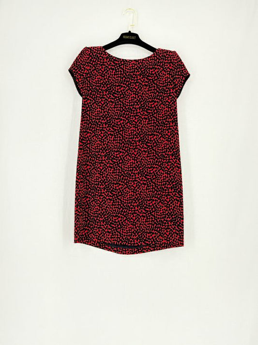 SAINT LAURENT Red & Black Size US 6 Short Dress