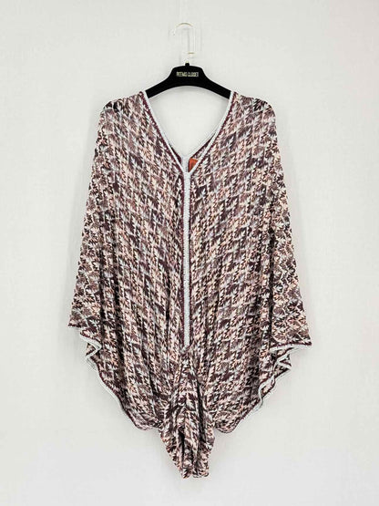 MISSONI Kaftan Brown, Peach & Silver Size US 4 Top