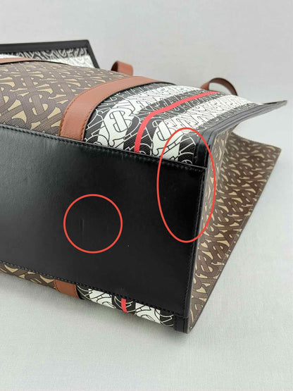 BURBERRY Portrait Brown Monogram Tote Bag
