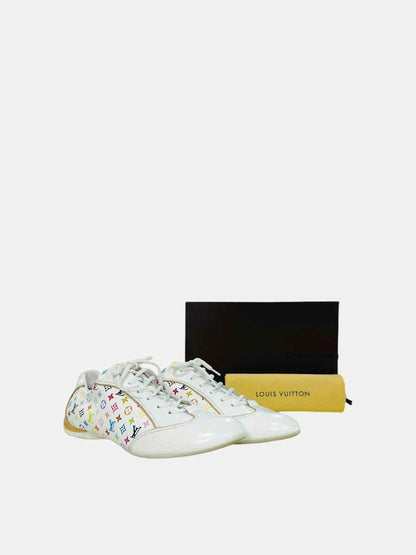 LOUIS VUITTON White Multicolor Monogram Sneakers