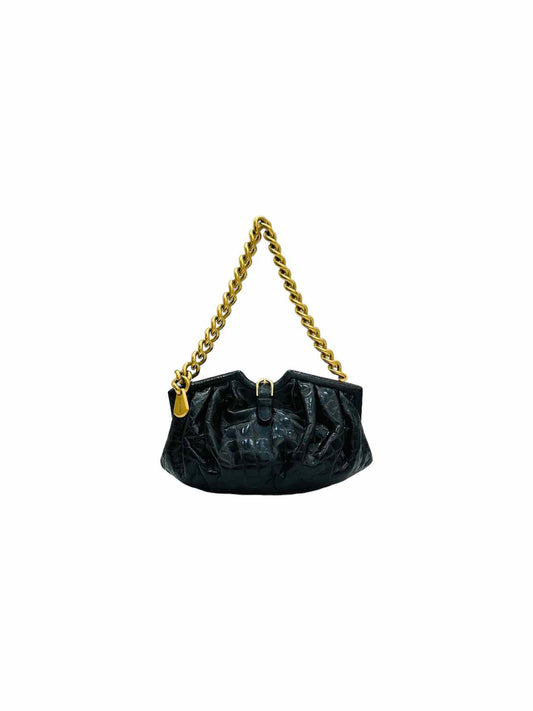 JIMMY CHOO Chunky Chain Black Shoulder Bag