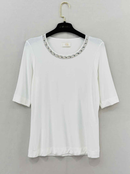 VDP Relaxed Fit White Size US 6 Top & Pants Outfit