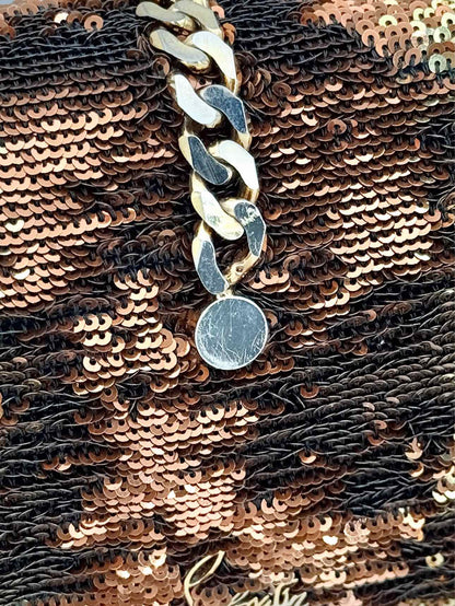 CHRISTIAN LOUBOUTIN Catalina Gold & Brown Clutch