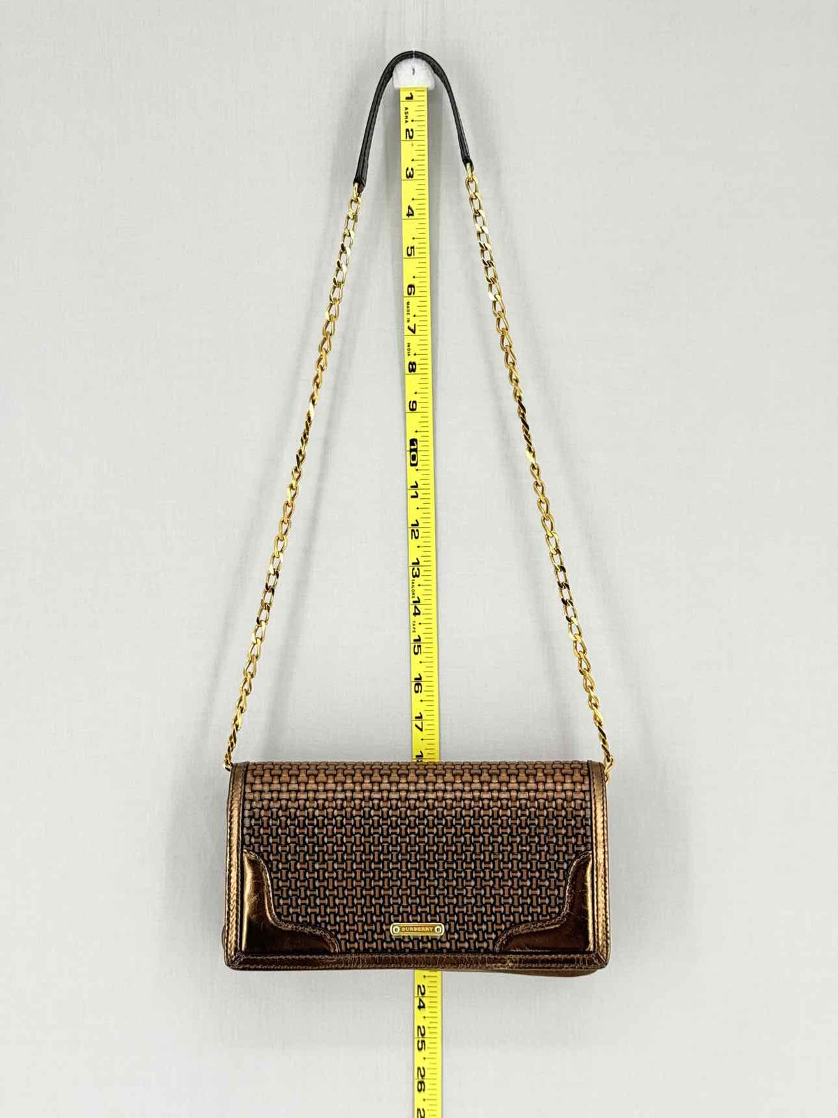 BURBERRY Wallet on Chain Brown Latticing Crossbody
