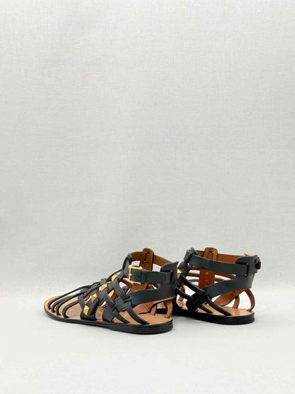 VALENTINO GARAVANI Rockstud Black Size EU 37.5 Sandals