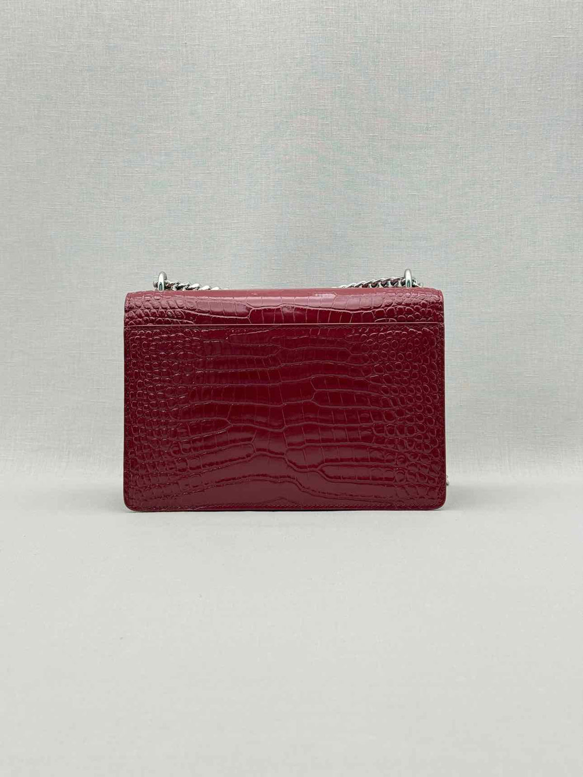 SAINT LAURENT Sunset Burgundy Shoulder Bag