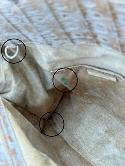 NANCY GONZALEZ Frame Beige Top Handle