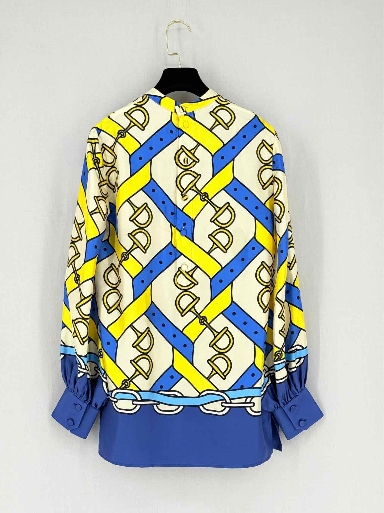 GUCCI Blue Multicolor Print Size US 0 Outfit Set