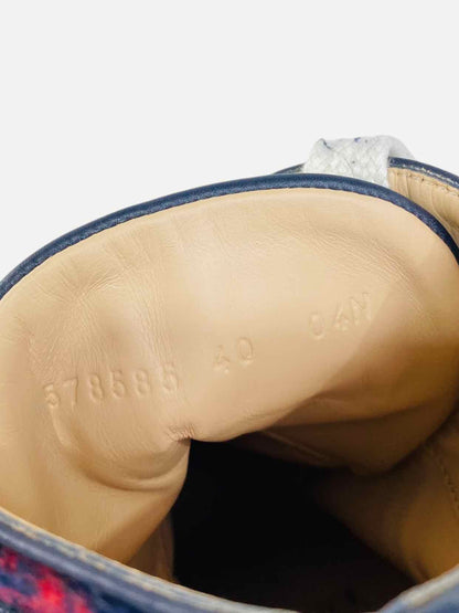 GUCCI Combat Blue & Red Size EU 40 Ankle Boots