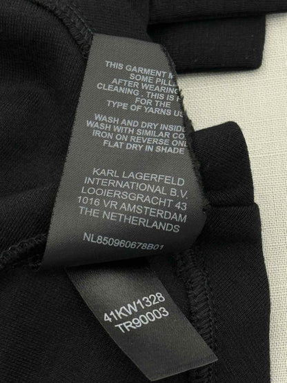 KARL LAGERFELD Black Size Medium Knee Length Dress