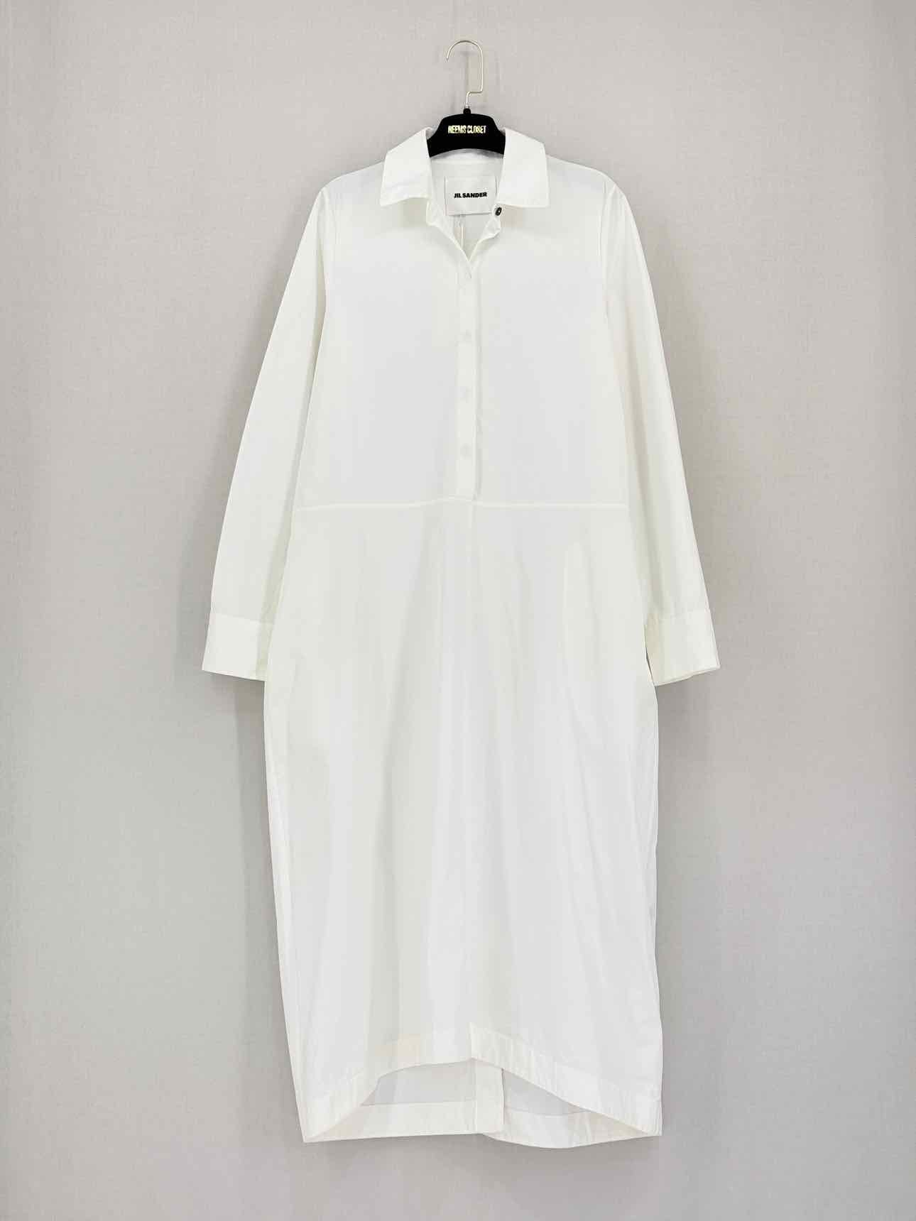 JIL SANDER White Size US 2 Midi Dress